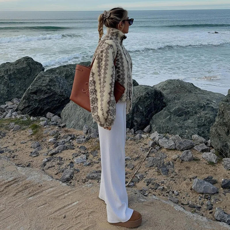 Carmine | Dam Vinterjacka – Mysig Faux Lammblandning För Stil Och Komfort 5