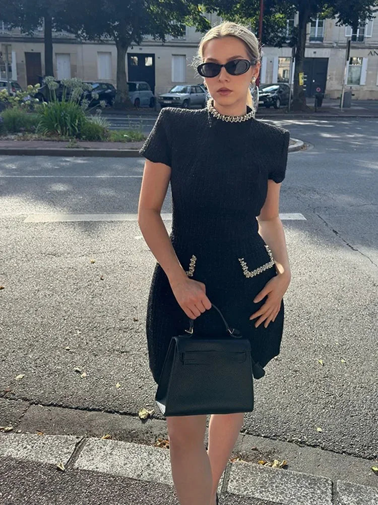 Helena | Elegant A-linje Klänning för Dam – Tweed, Perfekt för Fest och Varje Tillfälle 8