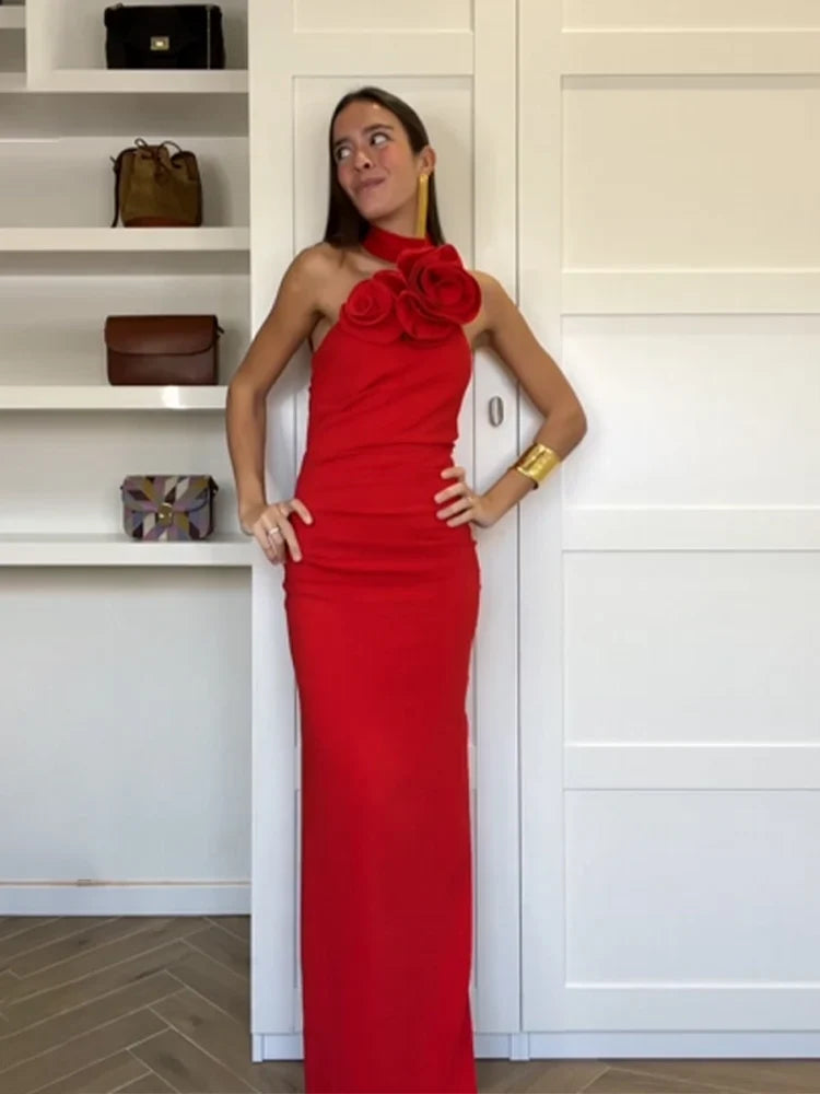 Xya | Elegant Sommarklänning Dam – Blommig Design Kroppsnära Silhuett 1