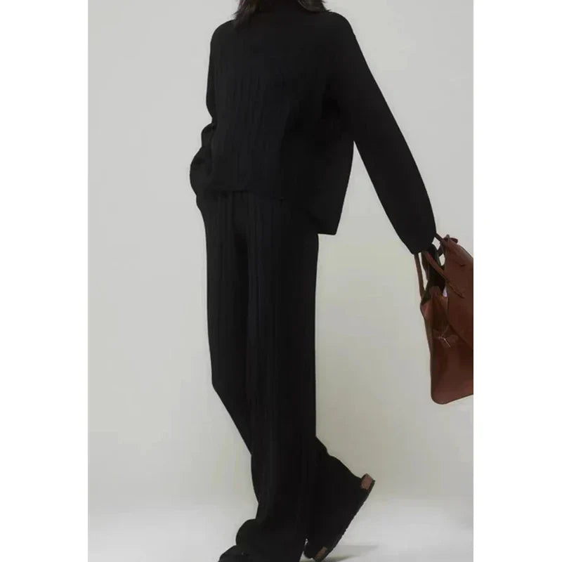 Luna | Lyxig Stickad Turtleneckuppsättning – Mysig Passform För Kalla Dagar 7