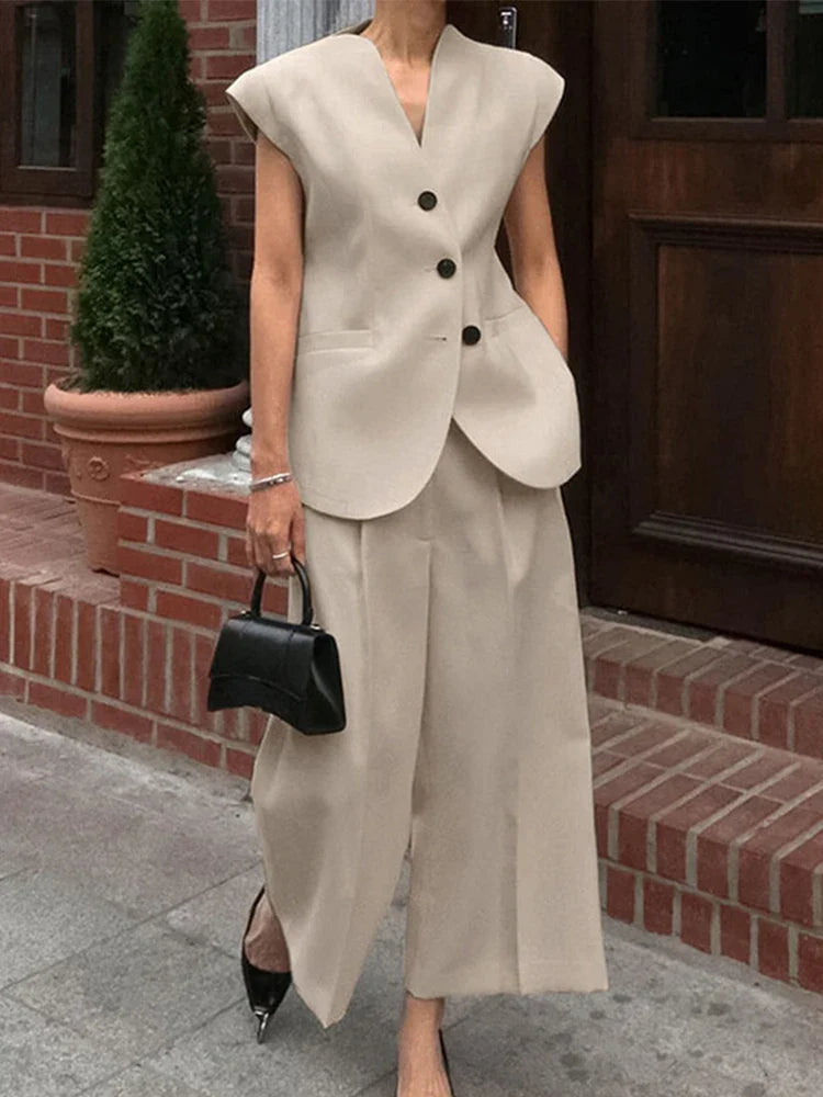 Dayanara | Chic och Lätt Sommar Dambyxor Set – För Elegans och Komfort 1