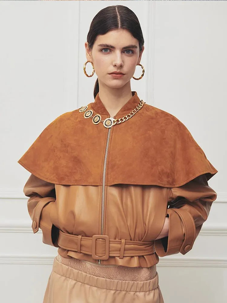 Diantha | Svart Skinnjacka Dam – Modern Design Med Dragkedja 3