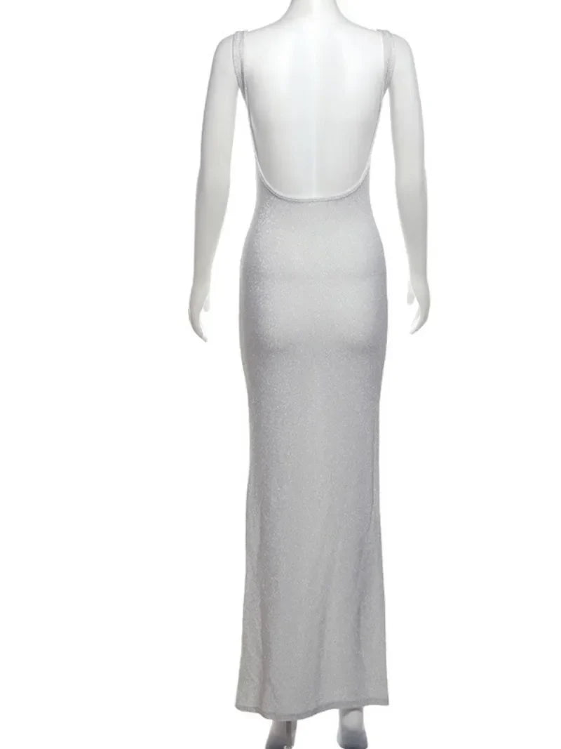 Rubin | Elegant Rygglös Kroppsklänning – Formpassad Silhuett För Kvällsevenemang 5