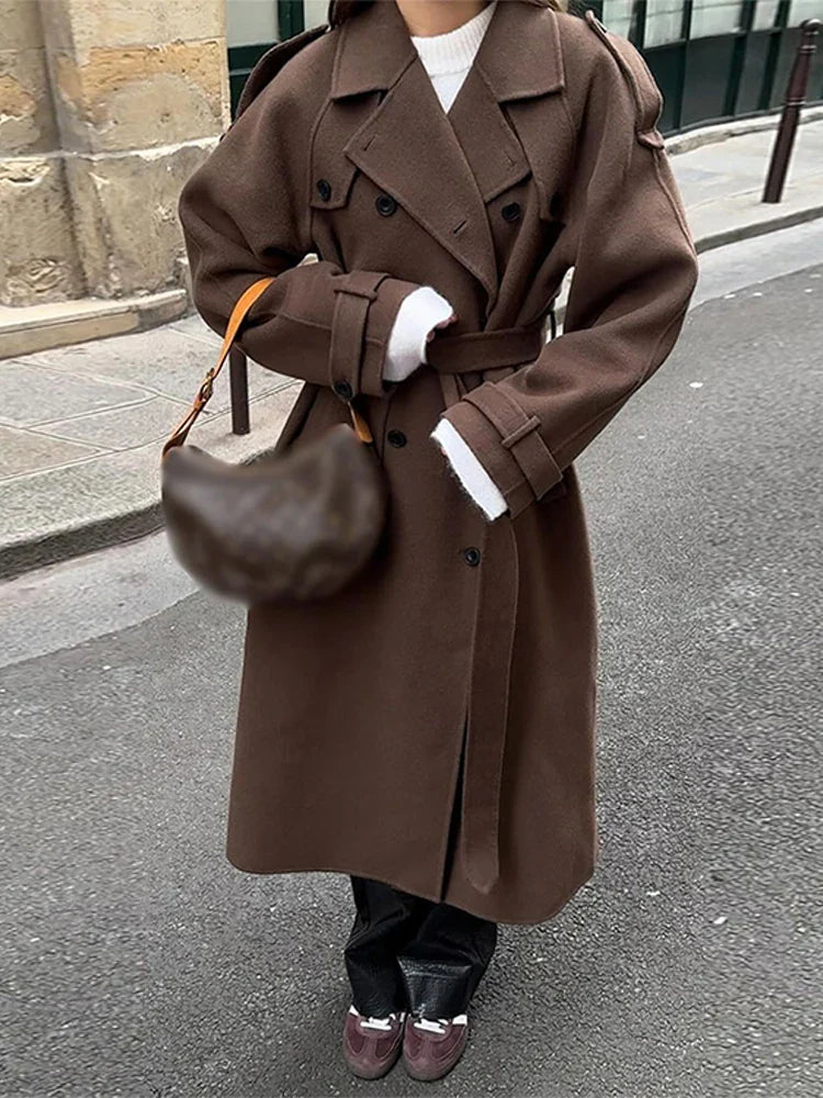 Pandora | Elegant Lång Kappa – Faux Päls För Stil Och Värme 4