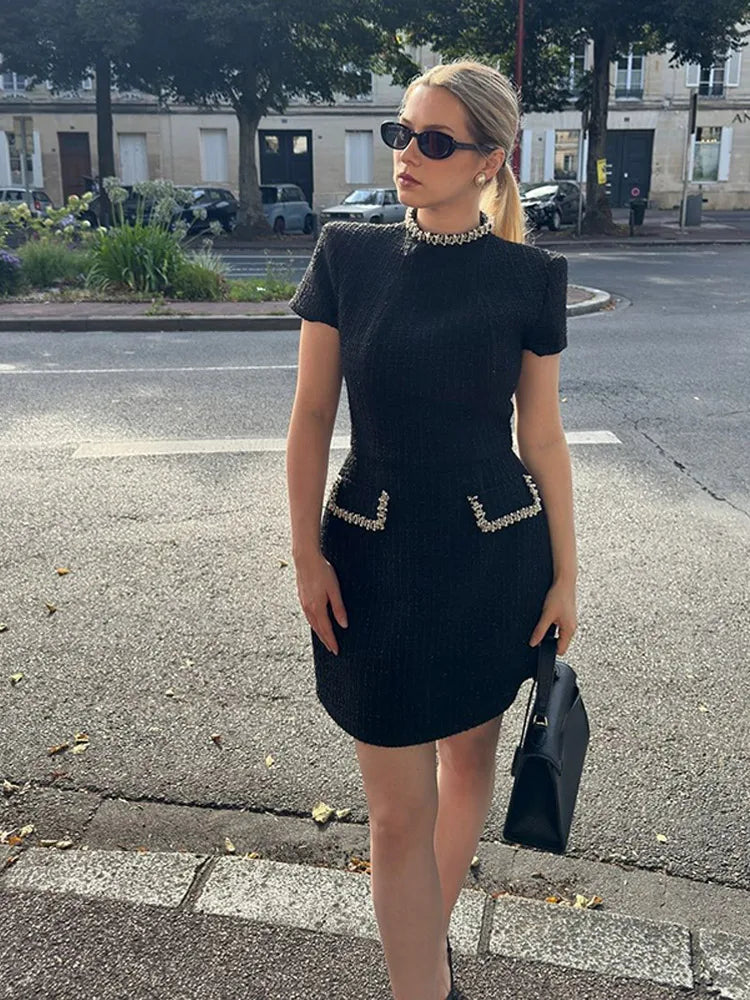 Helena | Elegant A-linje Klänning för Dam – Tweed, Perfekt för Fest och Varje Tillfälle 7