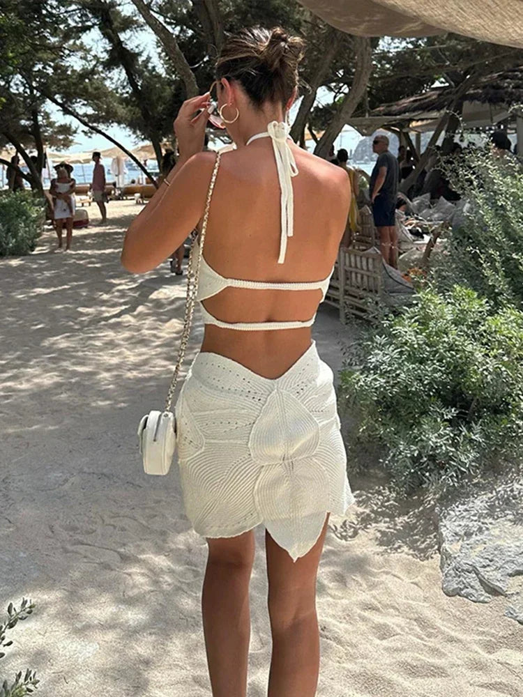 Heloina | Elegant Strandklänning Dam – Ihåliga Detaljer För Sommarens Stil 4