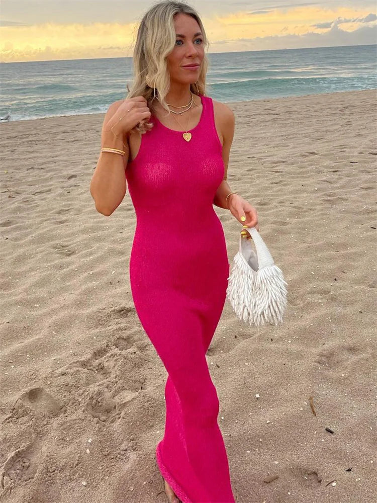 Gaetana | Elegant Genomskinlig Ärmlös Maxiklänning Dam För Oförglömliga Tillfällen 8