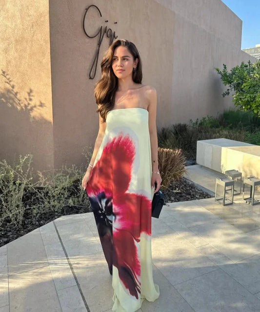 Briana | Dam Blommig Sommarklänning – Off-Shoulder för Eleganta Tillfällen 1