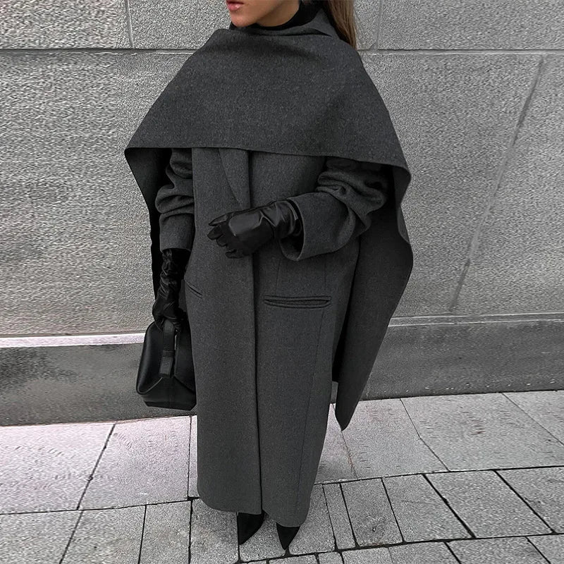 Raquel | Tidlös Grå Kappa – Retro Design För Eleganta Tillfällen 7