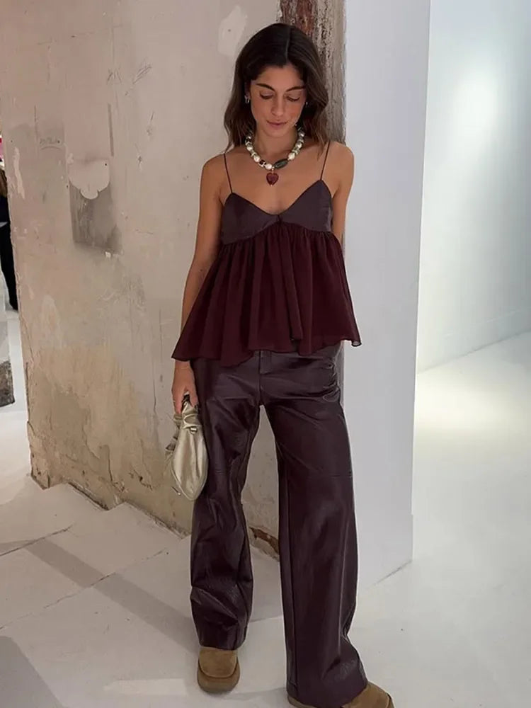 Damara | Elegant Veckad Hemtopp – Bekväm Passform För Vardagsbruk Och Fest 1