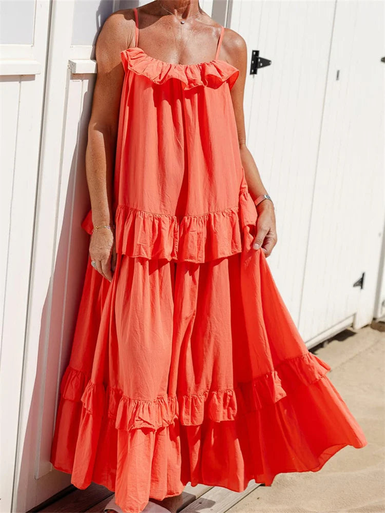 Variant image for Vita | Lätt Sommarklänning Dam Med Öppen Rygg För Stil Och Komfort-13