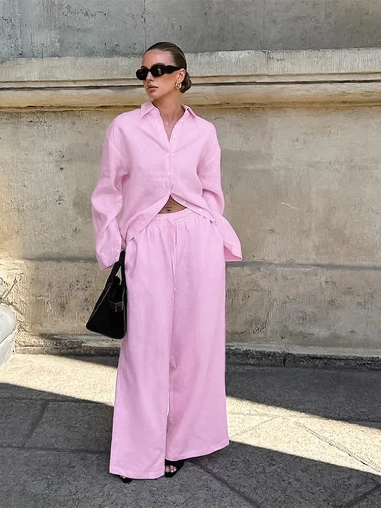 Darina | Trendig Skjorta Och Byxuppsättning – Casual Komfort 1