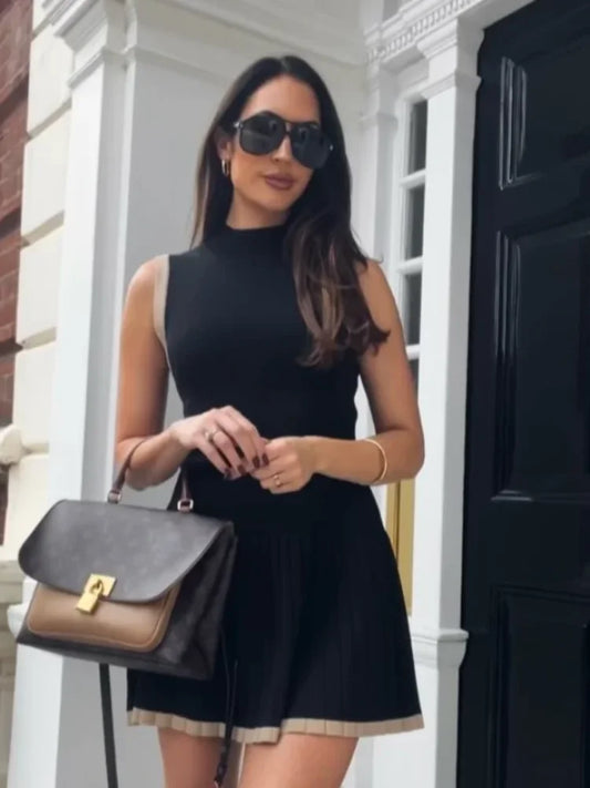 Qianna | Elegant Vit Stickad Klänning Dam – För Alla Tillfällen 1