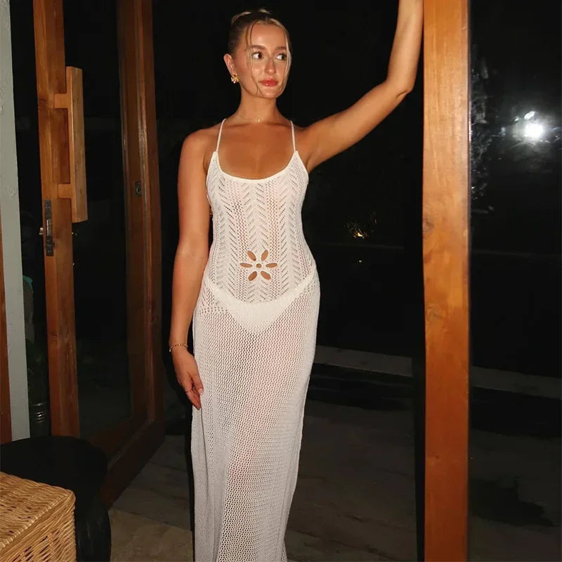 Sofia | Trendig Stickad Klänning Dam – Ihålig Design Med Bodycon Passform 1