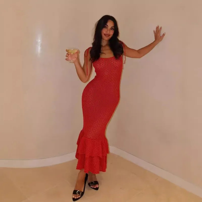 Hedda | Elegant Rufsad Maxiklänning Dam – För Alla Tillfällen 4