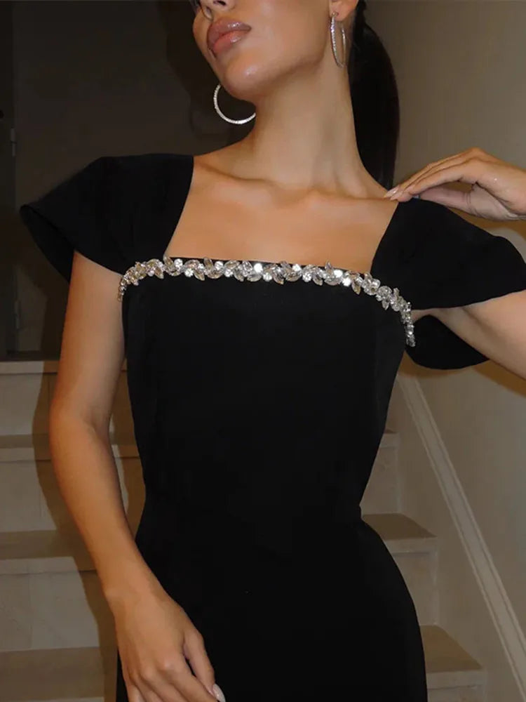 Gratiana | Glamourös Miniklänning – Glittrande Kristaller För Fester Och Evenemang 5