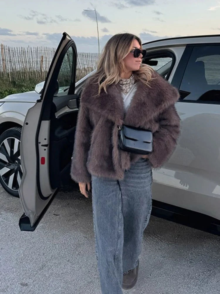 Alphaba | Tjock Vinterjacka Dam – Faux Päls För Stil Och Komfort 9