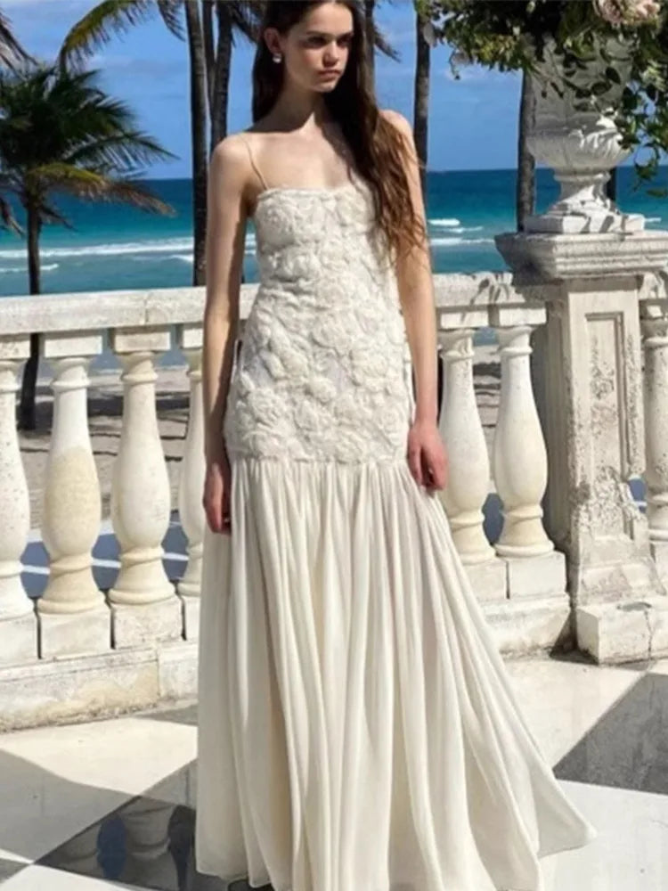 Zaphira | Elegant Blommig Lapptäcke Lång Klänning – Perfekt För Vår- Och Sommarevenemang 4