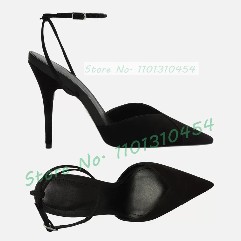 Mauver | Eleganta Röd Mocka Stilettos – Spetsig Tå För Komfort Och Stil 5