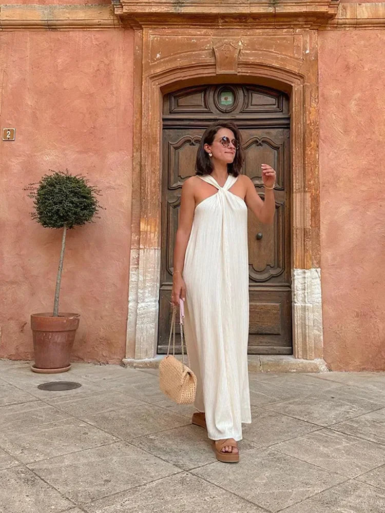 Vallarie | Elegant Ärmlös Klänning – Öppen Rygg För Avslappnad Stil 1