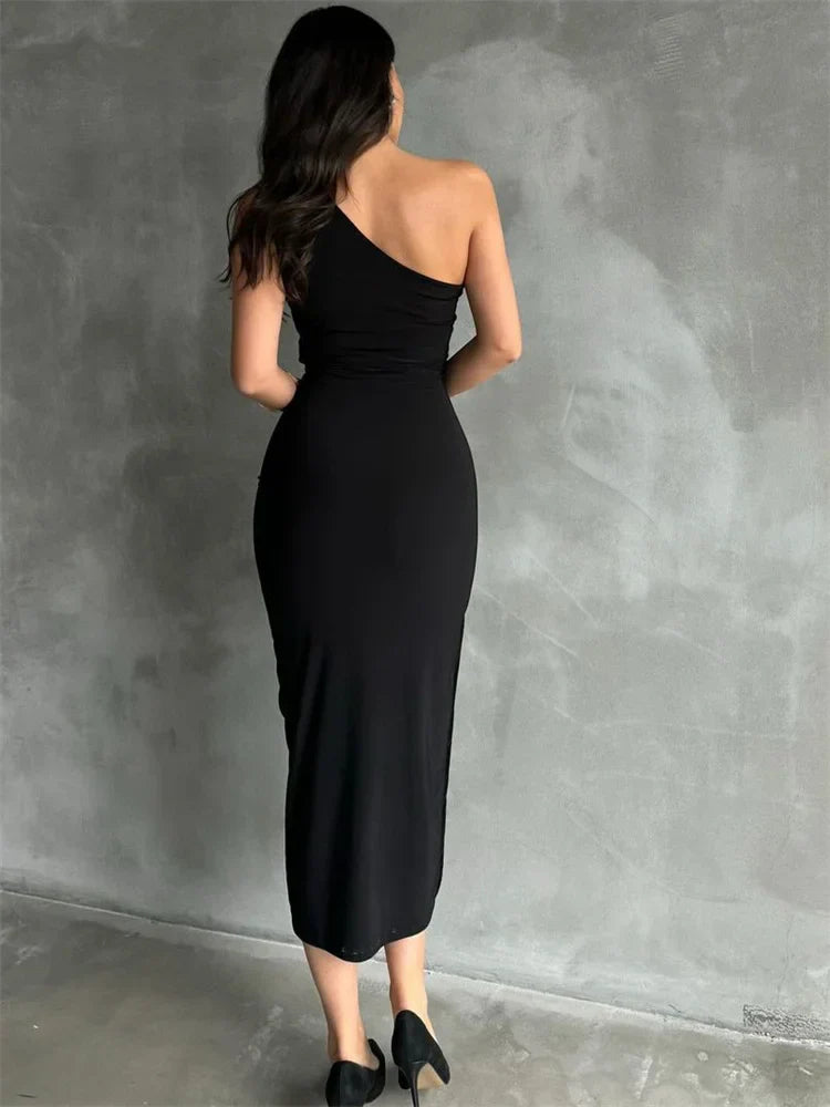 Glynna | Elegant En-Axel Asymmetrisk Bodycon Klänning Dam – För Varje Tillfälle 9