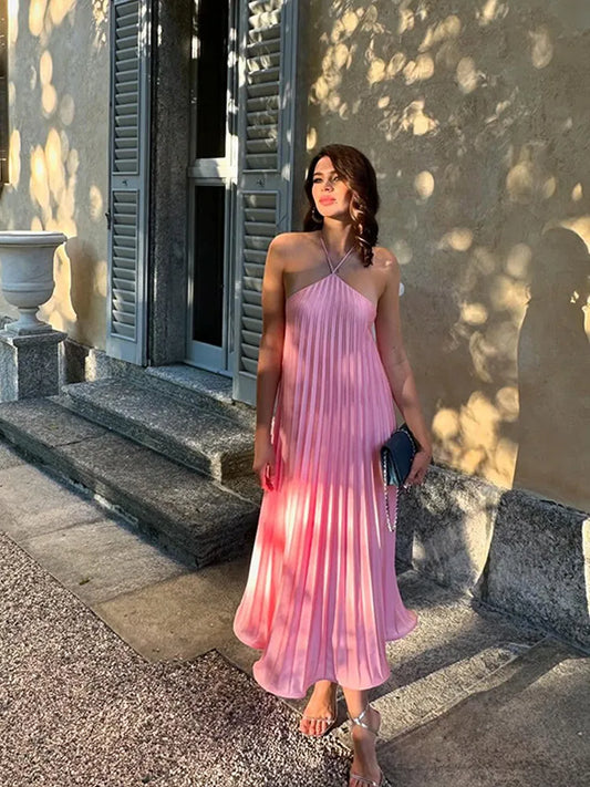 Xelina | Elegant Sommarklänning Dam – Veckade Ruffles för Fest och Bröllop 1