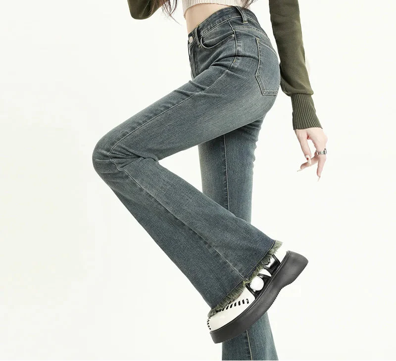 Flare Jeans | Women's Blue Cotton Jeans – Size M 1