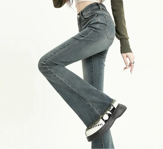 Flare Jeans | Women's Blue Cotton Jeans – Size M 1