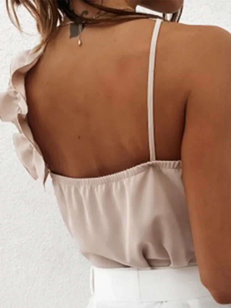 Wilma | Elegant En-Axel Top – Ruffle-Detaljer För Stiliga Tillfällen 2