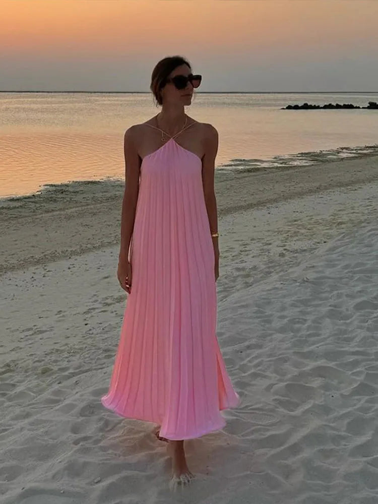 Xelina | Elegant Sommarklänning Dam – Veckade Ruffles för Fest och Bröllop 3