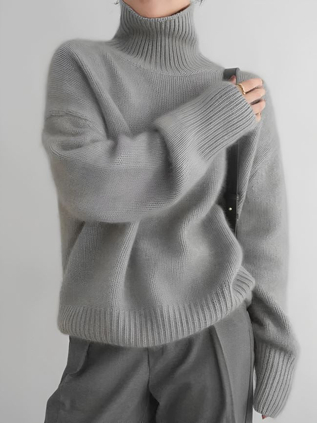 Cashmere Turtleneck Tröja - Maximal Komfort & Tidlös Design-2