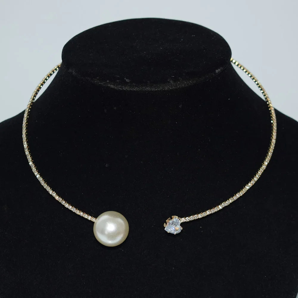 Bastienne | Glittrande Hjärtformad Choker Halsband – För Glamour 12