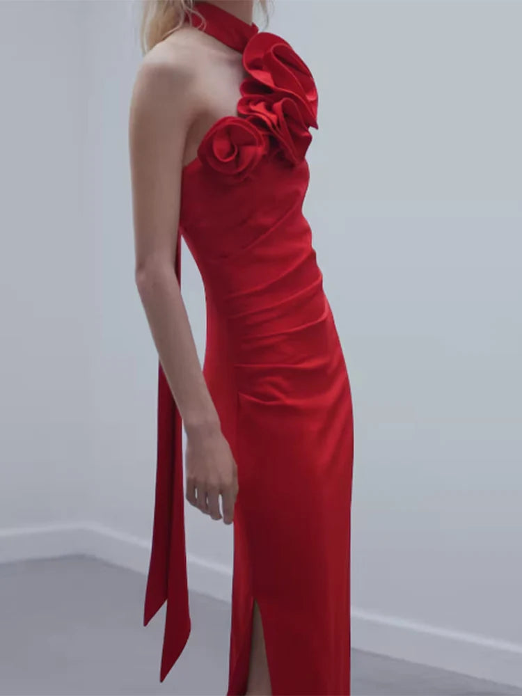 Xya | Elegant Sommarklänning Dam – Blommig Design Kroppsnära Silhuett 3