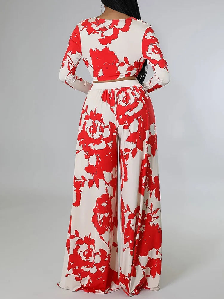 Janna | Elegant Tvådelad Uppsättning Med Djup V-CUT För Sommarens Fester-6