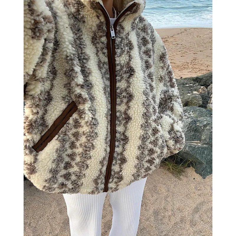 Carmine | Dam Vinterjacka – Mysig Faux Lammblandning För Stil Och Komfort 2