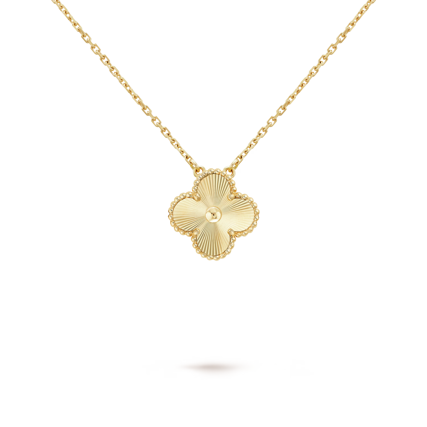 Four-Leaf Clover Necklace - Elegant 18k Gold Plated, Hypoallergenic-1