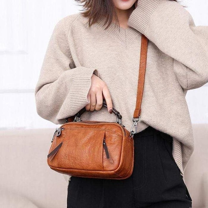 Anneliese | Elegant Crossbody Väska – Vegansk Läder Med Flera Fickor 2