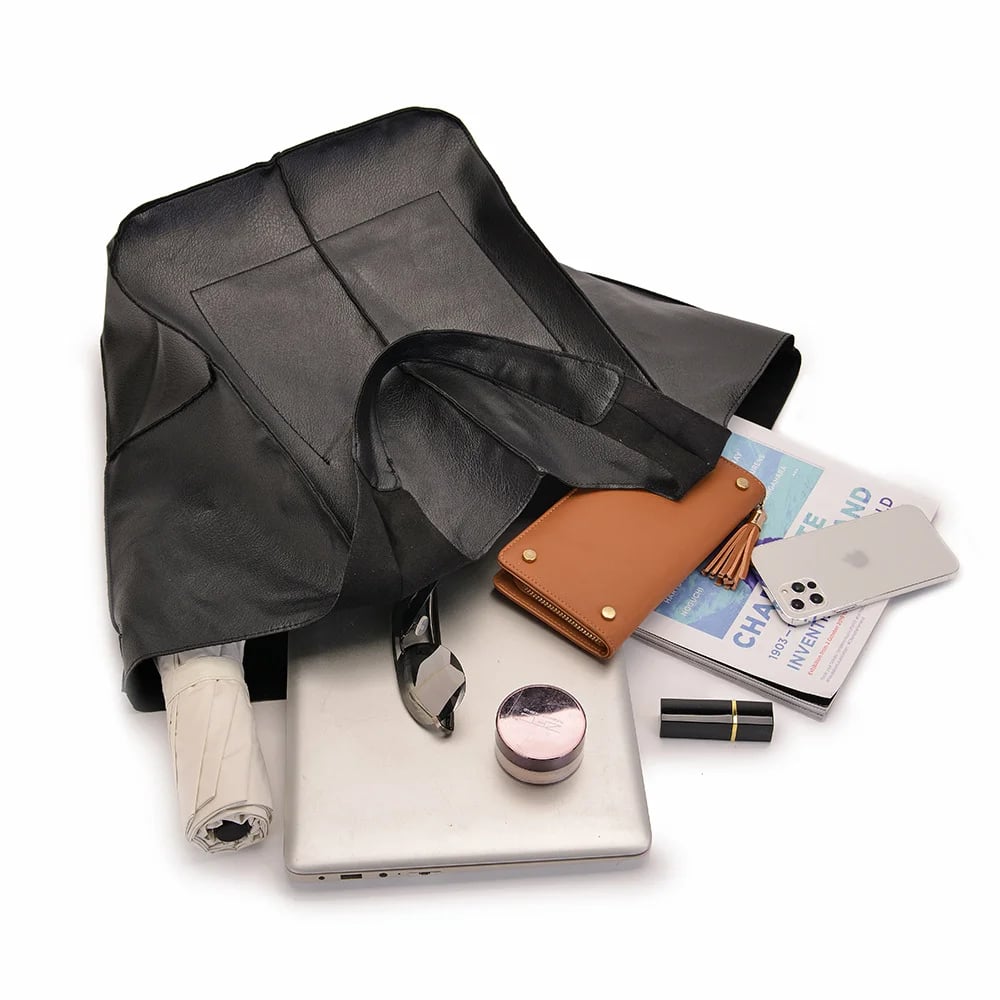 Cornelia | Rymlig Tote Väska – Vegan Läder För Eleganta Kvinnor 11