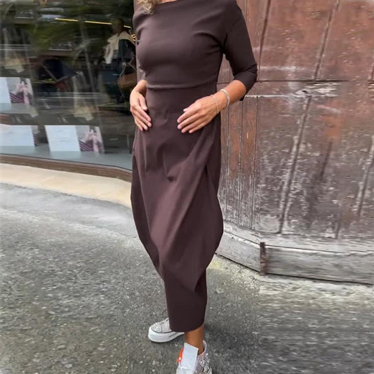 Annette | Elegant Sommarklänning Dam Med Fickor För Alla Tillfällen-1