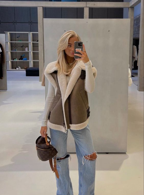 Fatima | Elegant Suede Body Warmer – För Stil Och Komfort 15