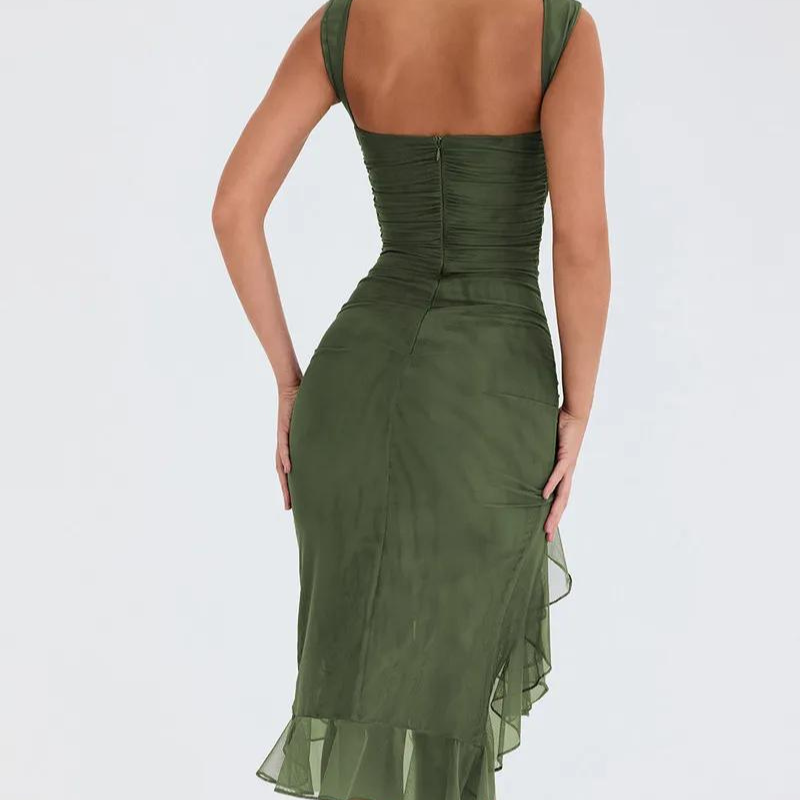 Haileys | Elegant Svart Midiklänning – Rynkade Detaljer För Alla Tillfällen 11