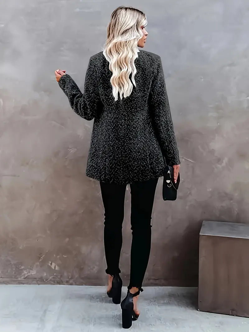 Dam Kappa Grå Storlek M Polyester Med Fickor-4