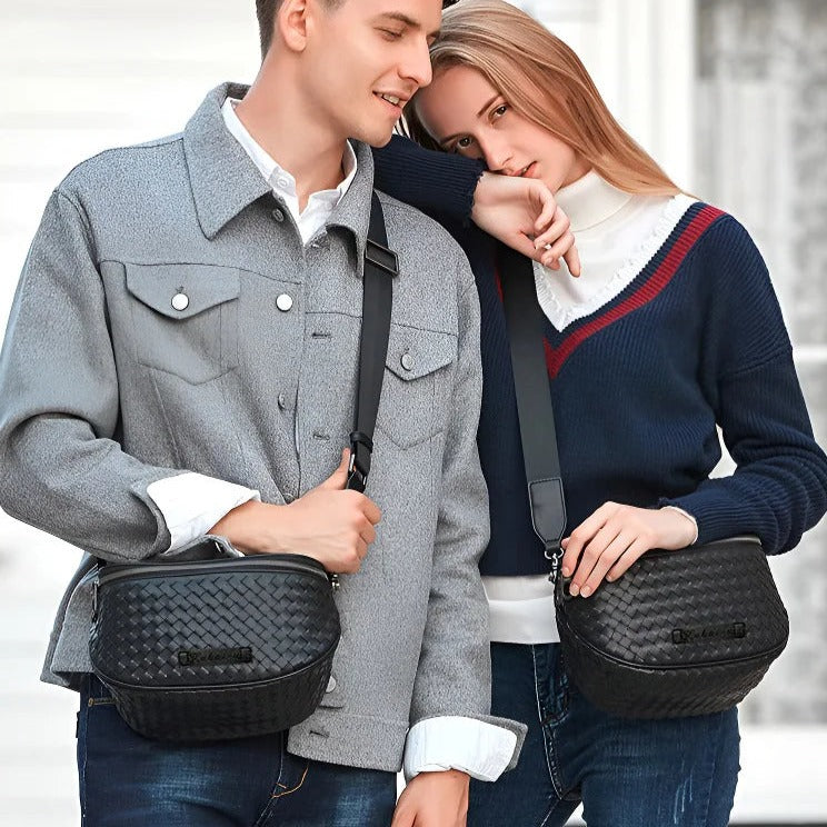 Claudia | Rymlig Handvävd Skinnväska – För Eleganta Vardagsbehov 2