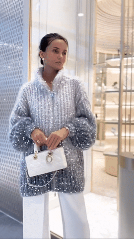 Vit Stickad Tröja Dam - Lyxig Komfort och Elegant Stil för Hösten-5