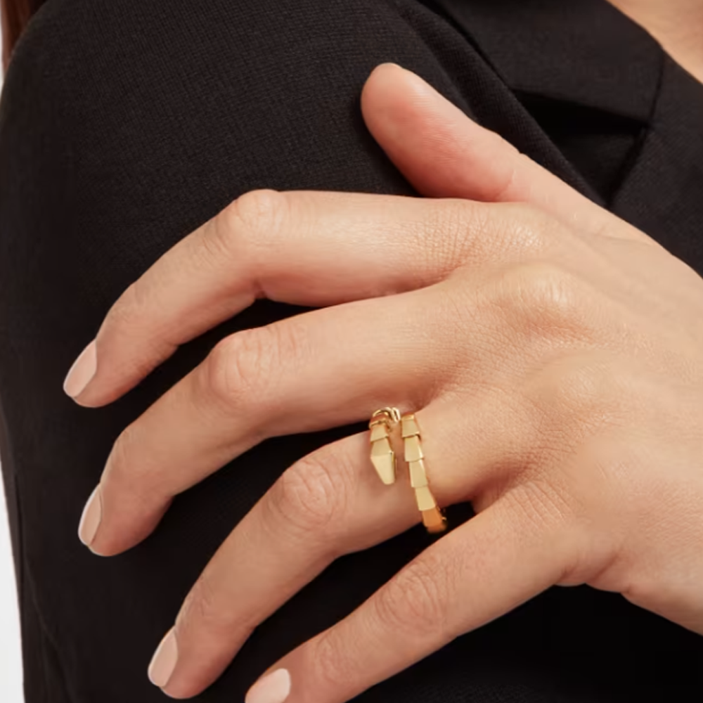 Viper Ring - Elegant Gold Design for Timeless Versatility-3