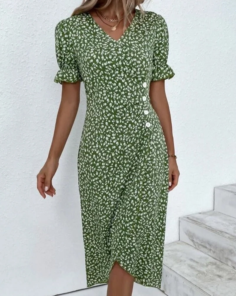 Sophie | Elegant Sommarklänning Dam med A-linjeform och V-hals-2