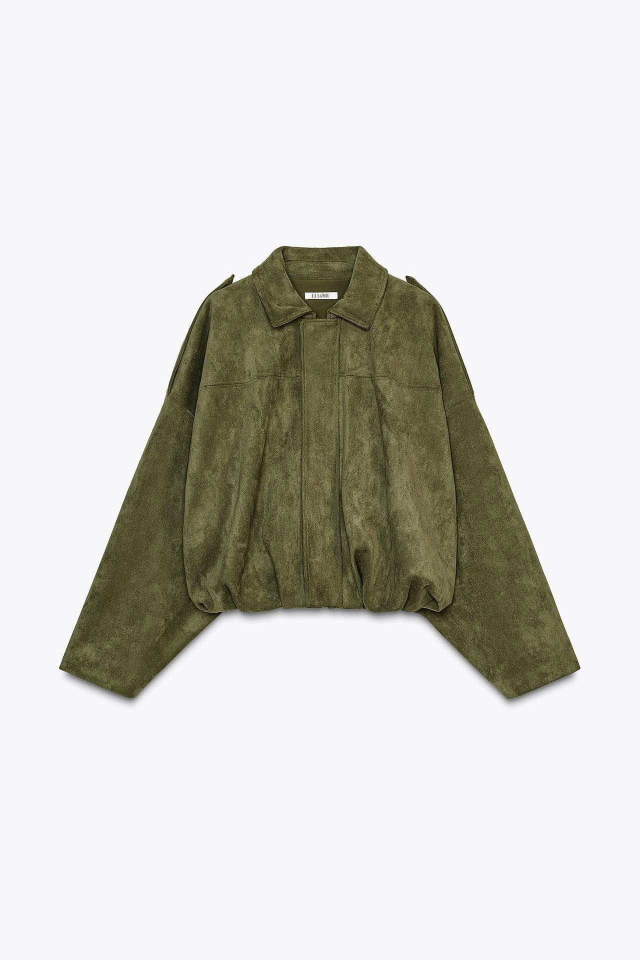 Women's Jacket Beige Size M Suede Wide Fit-2