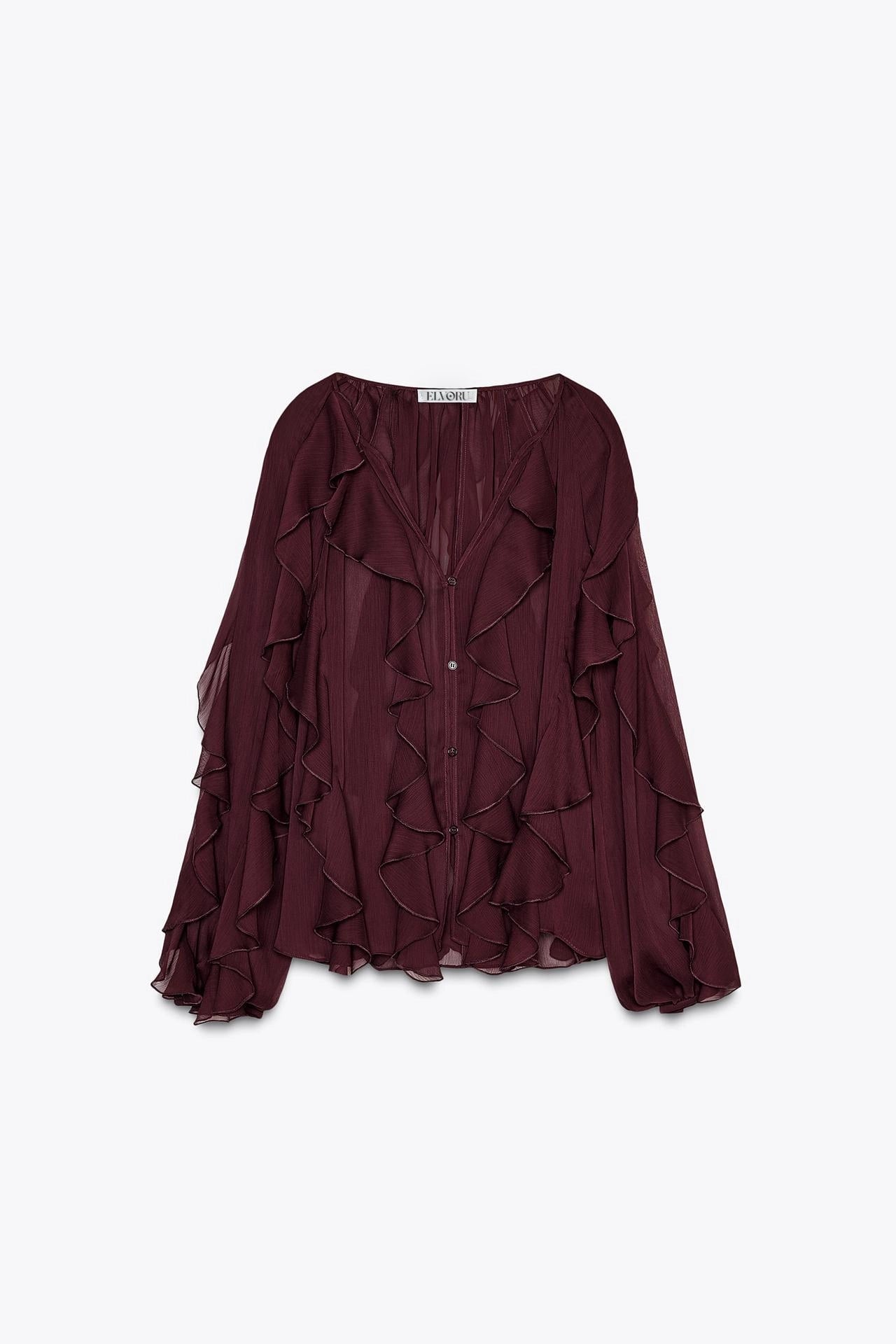 Freja | Elegant Sommar Blus – Ruffles För Komfort Och Stil 4