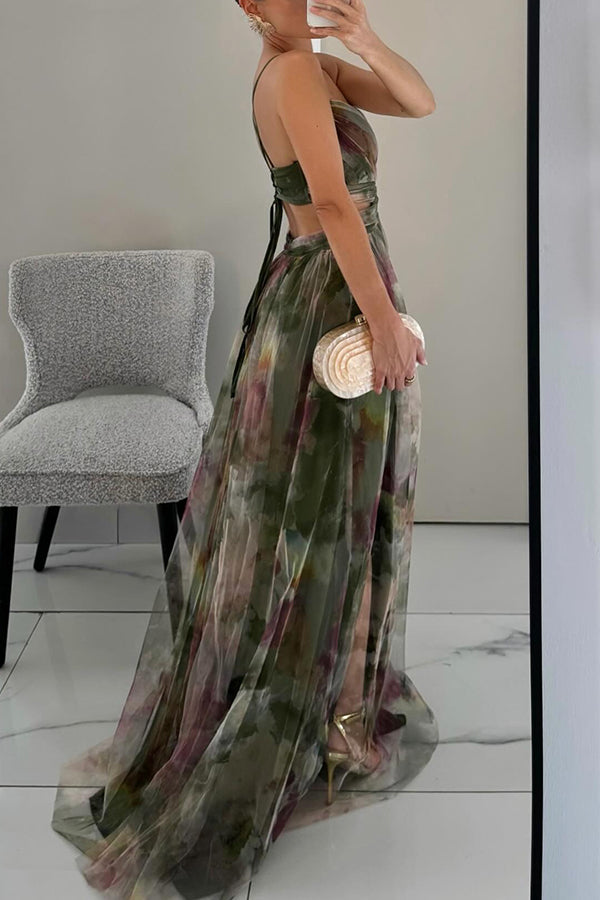 Jasmine | Blommig Maxiklänning Dam – Justerbar Snörning För Tidlös Elegans 9