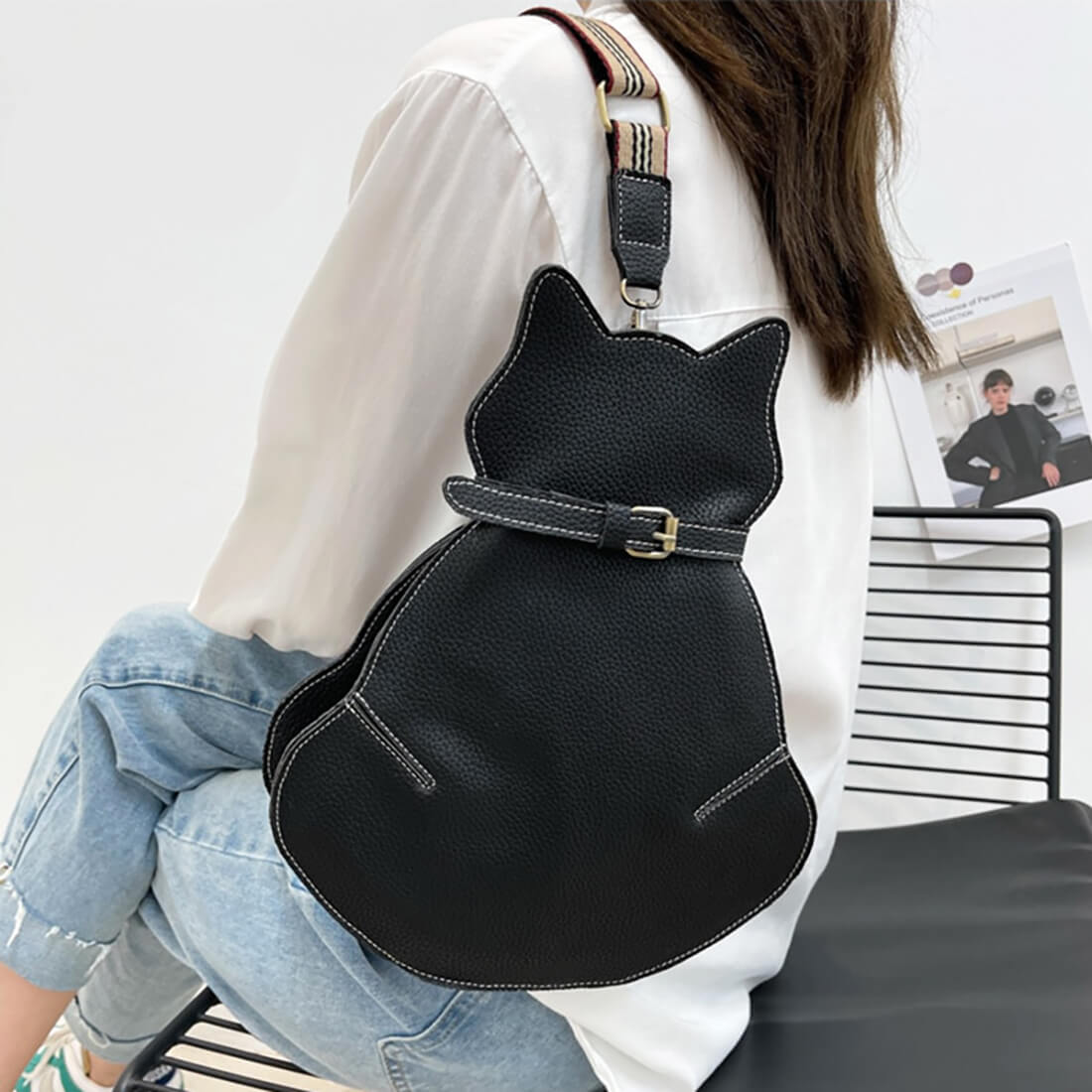 Katja | Chic Handväska För Kattälskare – Veganläder Med Unik Design 13